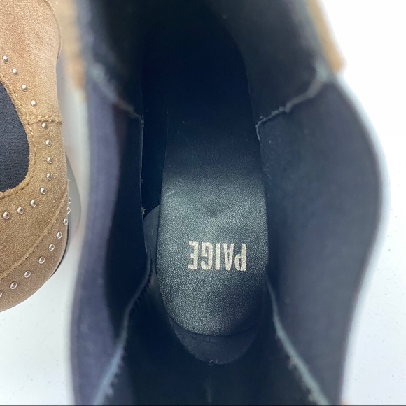 NWT Paige Willa Suede Studded Chelsea Boot 8.5 - Picture 6 of 9